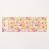 Pastellfarbenes, florales Muster Yogamatte (Vorderseite (Horizontal))