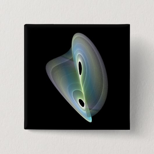 pastellfarbenes Fraktal Button (Vorderseite)