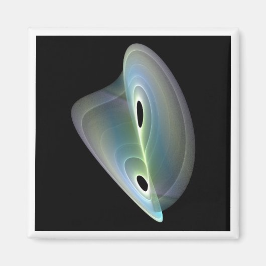 pastellfarbenes Fraktal Magnet (Vorne)