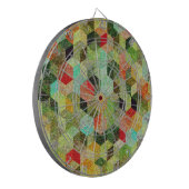 Pastellfarbenes geometrisches Cubes-Muster Dartscheibe (Vorderseite Links)