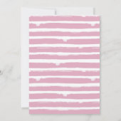 Pastellfarbenes Mädchen-Dinosaurier-Einladung zum  Einladung (Rückseite)