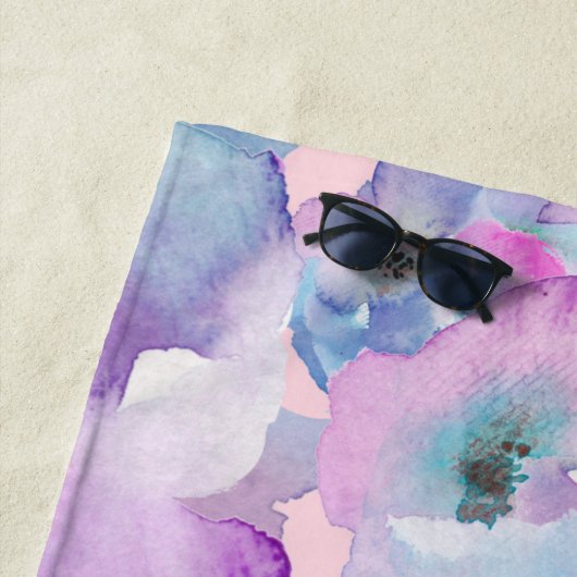 *~* Pastellfarbenes Muster Pink Blau FLowers Strandtuch (Beispiel)