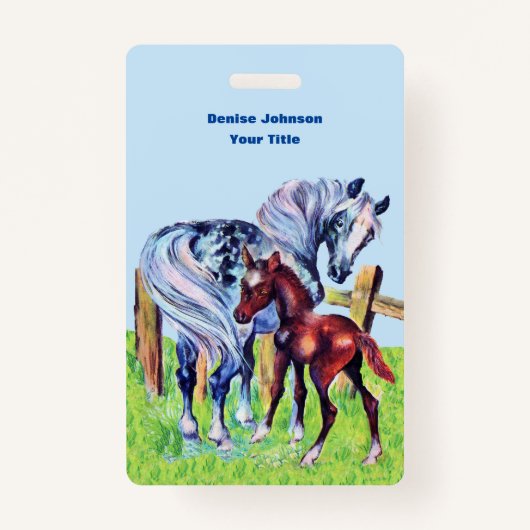 Pastellfarbenes Mutterpferd mit braunem Farbzaun Ausweis (Vorderseite)