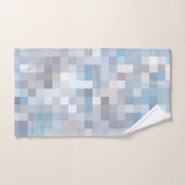Pastellfarbenes Quadratmuster Badhandtuch Set (Handtuch)