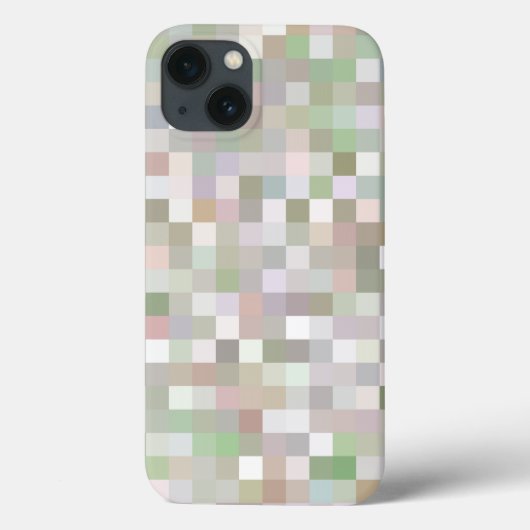 Pastellfarbenes Quadratmuster Case-Mate iPhone Hülle (Rückseite)