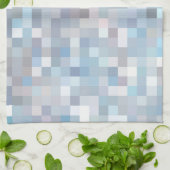Pastellfarbenes Quadratmuster Geschirrtuch (Gefaltet)