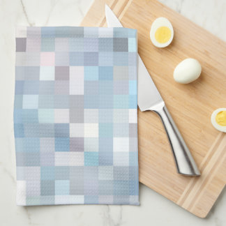 Pastellfarbenes Quadratmuster Geschirrtuch