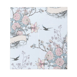 pastellfarbenes Shabby Chic Notizblock