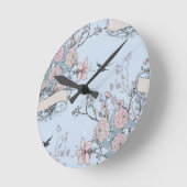 pastellfarbenes Shabby Chic Runde Wanduhr (Winkel)