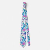 Pastellfarbenes Sommermuster für Blume Krawatte (Vorderseite)