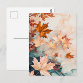 Pastellfarbenes Wasser - Illustration von Blätter Postkarte (Vorne/Hinten)