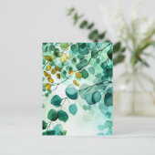 Pastellfarbenes Wasser - Illustration von Blätter Postkarte (Stehend Vorderseite)