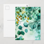 Pastellfarbenes Wasser - Illustration von Blätter Postkarte (Vorne/Hinten)