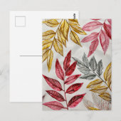 Pastellfarbenes Wasser - Illustration von Blätter Postkarte (Vorne/Hinten)