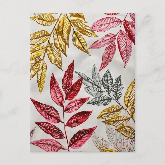 Pastellfarbenes Wasser - Illustration von Blätter Postkarte (Vorderseite)