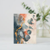 Pastellfarbenes Wasser - Illustration von Blätter Postkarte (Stehend Vorderseite)