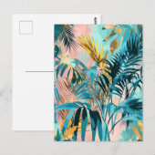 Pastellfarbenes Wasser - Illustration von Blätter Postkarte (Vorne/Hinten)