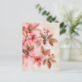 Pastellfarbenes Wasser - Illustration von Blätter Postkarte (Stehend Vorderseite)