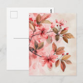 Pastellfarbenes Wasser - Illustration von Blätter Postkarte (Vorne/Hinten)