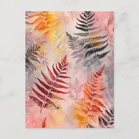 Pastellfarbenes Wasser - Illustration von Blätter Postkarte (Vorderseite)