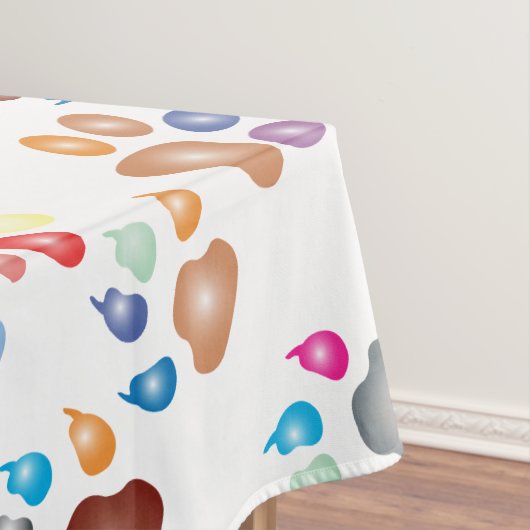 Pastellfarbenfarbe Tischdecke (Beispiel)