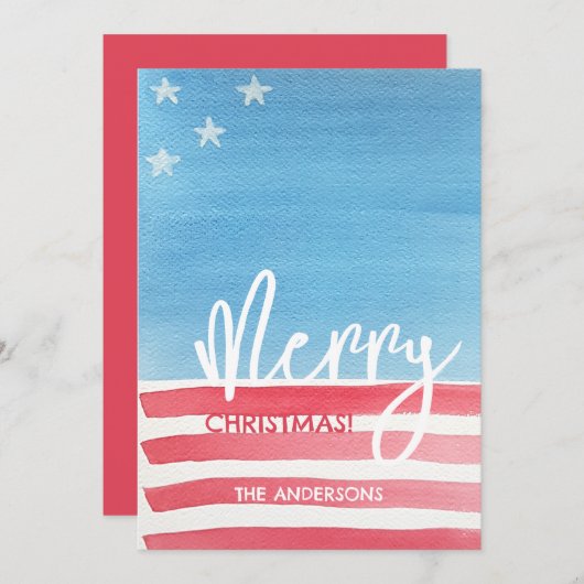 Pastellfarbenflagge Feiertagskarte (Vorne/Hinten)