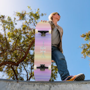 Pastellfarbenlinien Monogram-Skateboard HAMbywG Skateboard