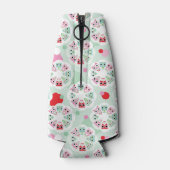 Pastellfarbenmuster der Blume Flaschenkühler (Rückseite)