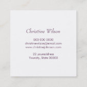 Pastellfarbenmuster Quadratische Visitenkarte (Rückseite)