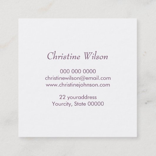 Pastellfarbenmuster Quadratische Visitenkarte (Rückseite)