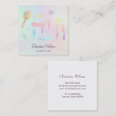 Pastellfarbenmuster Quadratische Visitenkarte (Vorne/Hinten)