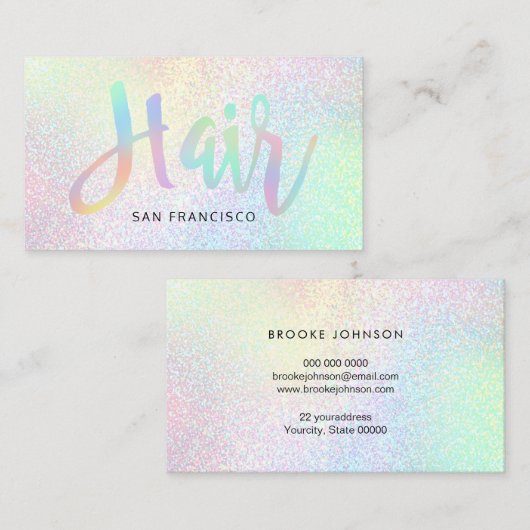 Pastellfarbenskript Visitenkarte (Vorne/Hinten)