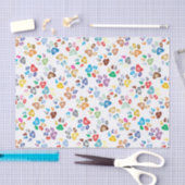 Pastellfarbhund und Katze Pawprints Seidenpapier (Handwerk)