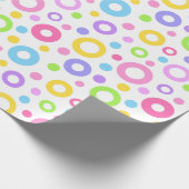 Pastellfarbige Kreise Geschenkpapier (Ecke)