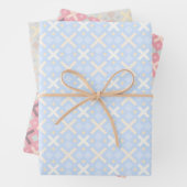 Pastellfarbiges geometrisches Rechteck-Muster Geschenkpapier Set (Beispiel)