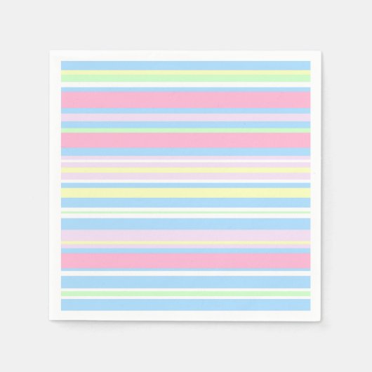Pastellfarbstreifen Serviette (Vorderseite)