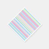 Pastellfarbstreifen Serviette (Ecke)