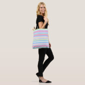 Pastellfarbstreifen Tasche (Am Model)