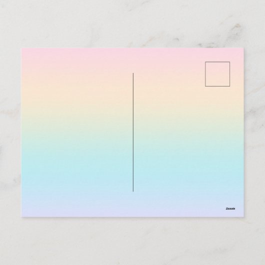 Pastellfarbverlauf Feiertagspostkarte (Rückseite)