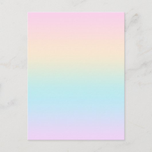 Pastellfarbverlauf Postkarte (Vorderseite)