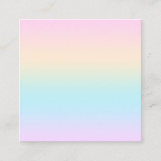 Pastellfarbverlauf Quadratische Visitenkarte (Vorderseite)