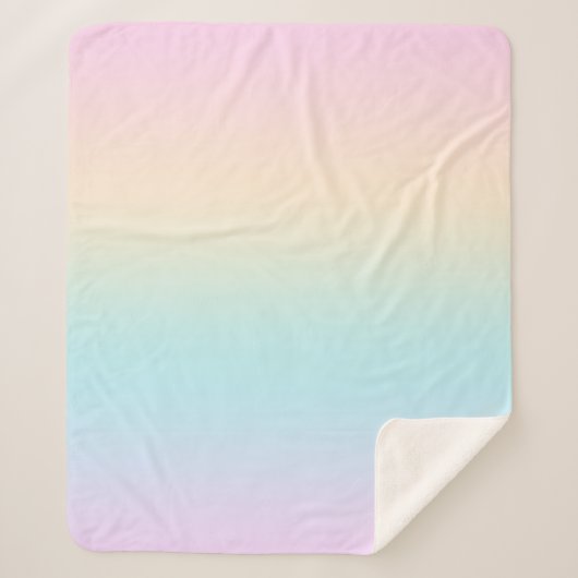 Pastellfarbverlauf Sherpadecke (Vorderseite)