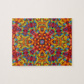 PastellfarbVintages Fraktal-Kaleidoskop Puzzle (Horizontal)