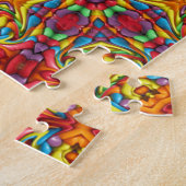 PastellfarbVintages Fraktal-Kaleidoskop Puzzle (Seite)