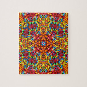 PastellfarbVintages Fraktal-Kaleidoskop Puzzle