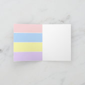 Pastellfeder-Streifen Einladung (Innenseite)