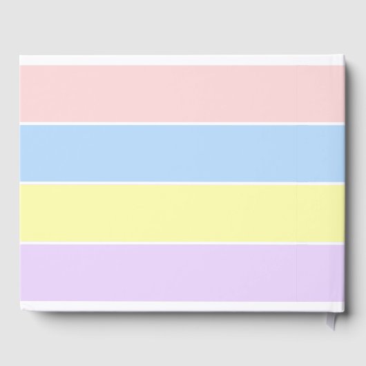 Pastellfeder-Streifen Gästebuch (Rückseite)