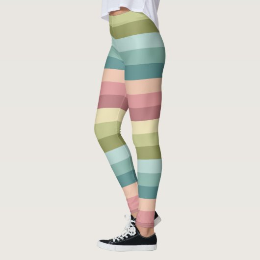 Pastellfeder-Streifen Leggings (Links)