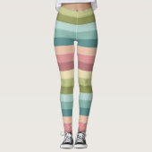Pastellfeder-Streifen Leggings (Vorderseite)