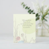 Pastellfelder - Trauerfall danken Ihnen Notecard Dankeskarte (Stehend Vorderseite)
